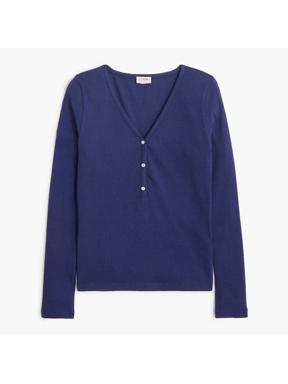 J.Crew Long-sleeve Ribbed Button Henley - Picture 2 of 3